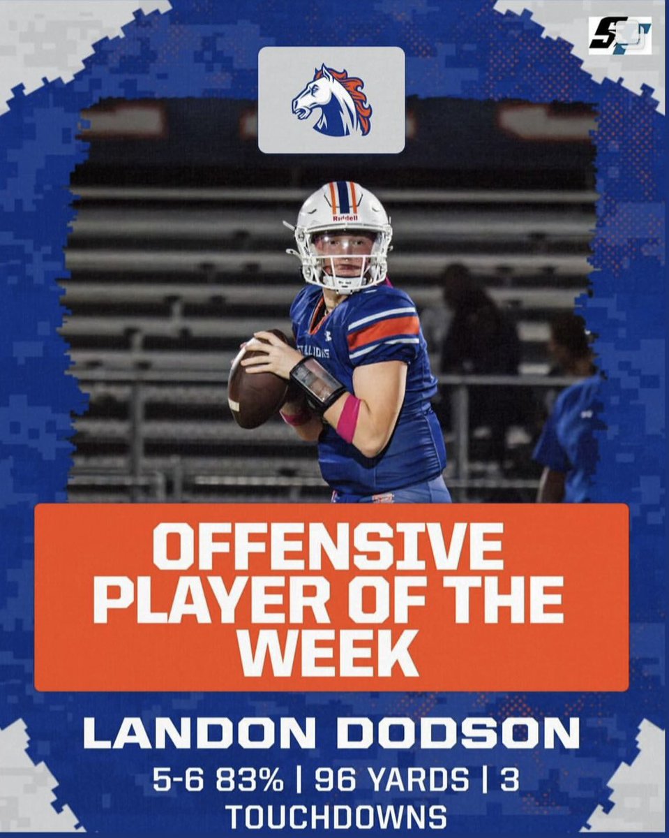 Honored to be named offensive standout player of the week for week 7! <a href="/taguilar21/">Tony Aguilar</a> <a href="/SEHSStallionsFB/">Southeast Alamance Football</a> <a href="/McculleyCoach/">Bryce McCulley</a> <a href="/BTownBulls7v7/">LJ Flintall</a> <a href="/willbradleysp/">Will Bradley Sports Performance</a> <a href="/jlmn12_/">Jamie Newman</a> <a href="/bill_renner404/">Bill Renner</a> <a href="/CoachTorain_16/">Maurice Torain</a> <a href="/Njonesss16/">Coach Jones</a> <a href="/CoachSDeMeo/">Steve DeMeo</a> <a href="/coachwatt_12/">Adam Wattenbarger</a> <a href="/Coach_D_Folmar/">Drew Folmar</a> <a href="/CoachKPerk/">Kyle Perkins</a> <a href="/CoachMAustin/">Milo Austin, M.S.</a>