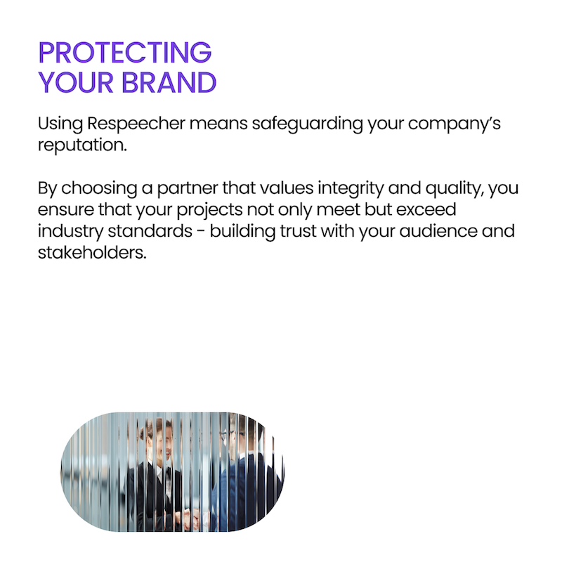respeecher's tweet photo. In today’s fast-paced digital landscape, quality and legality are non-negotiable - especially when it comes to voice technology. 

Here’s why #Respeecher should be your go-to choice 👇🏻

​#voicecloning #AIvoice #ethicsinai #createresponsibly #supportnotreplace https://t.co/emw8XqcYbr