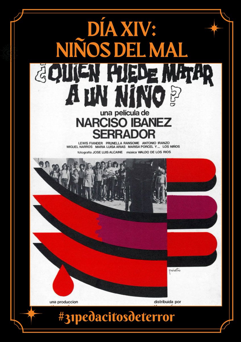 <a href="/Pedacitosterror/">Carlita💀</a> <a href="/YoSoyNoble/">𒌐Noble𒌐</a> 🎃día 14: niños del mal 🎃
📽️ alice, sweet alice (1976)
📽️ bloody birthday (1981)
📽️ quién puede matar a un niño (1976?

esta categoría me indigno mucho, unas ganas de patear nenes.
#31pedacitosdeterror
<a href="/Pedacitosterror/">Carlita💀</a>
<a href="/YoSoyNoble/">𒌐Noble𒌐</a>