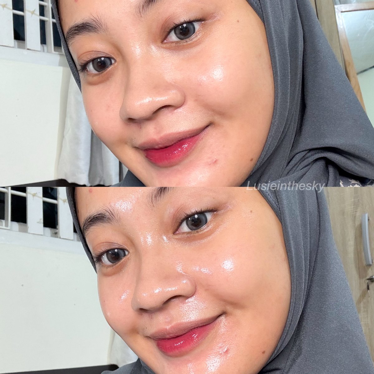 Lusieinthesky's tweet photo. kayaknya belum banyak yg bahas sunscreen ini yah? padahal cakep finishnya GLOWING PARAH MELING MELING✨✨

dry skin fix bakal suka! https://t.co/HtwIq0JoQE