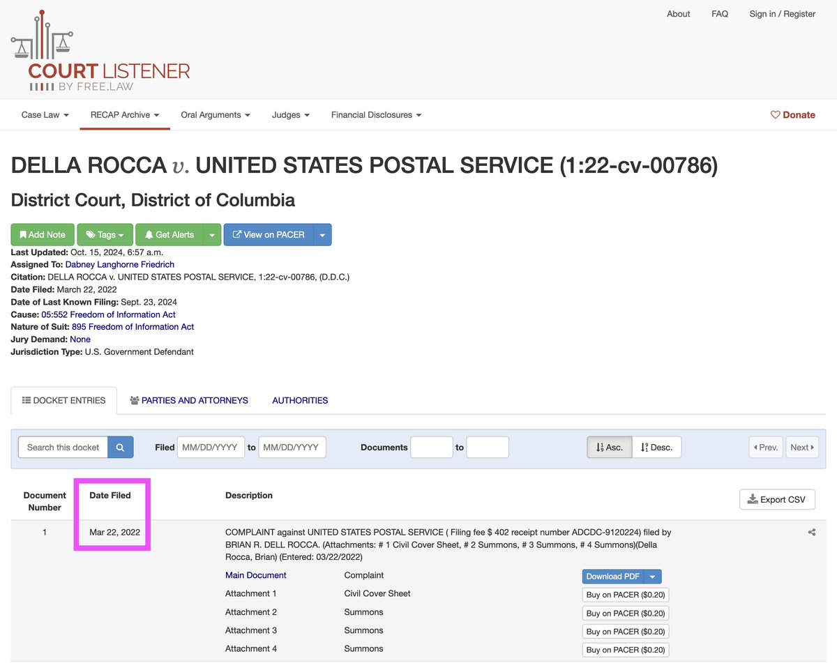 Rasmussen_Poll's tweet image. Good Morning !

Imagine having to fight The U.S. Postal Service for years in Federal courts just for the names of who paid these trucking companies?

As rotten as it gets.

DC Case - courtlistener.com/docket/6317830…

Maryland Case - pacermonitor.com/public/case/54…