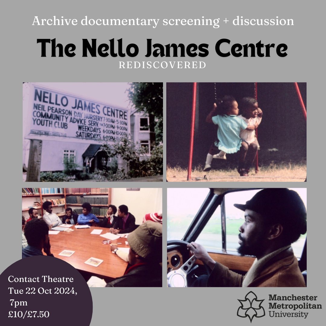 Our friends @NWFilmArchive present a rediscovered film about the Nello James Centre and its fight for survival in the '70s. 🎥
Premiere: Tues 22nd Oct <a href="/ContactMcr/">Contact</a>, followed by a panel with Karen Gabay. Don’t miss this vital piece of Manchester's Caribbean history! #BlackHistory