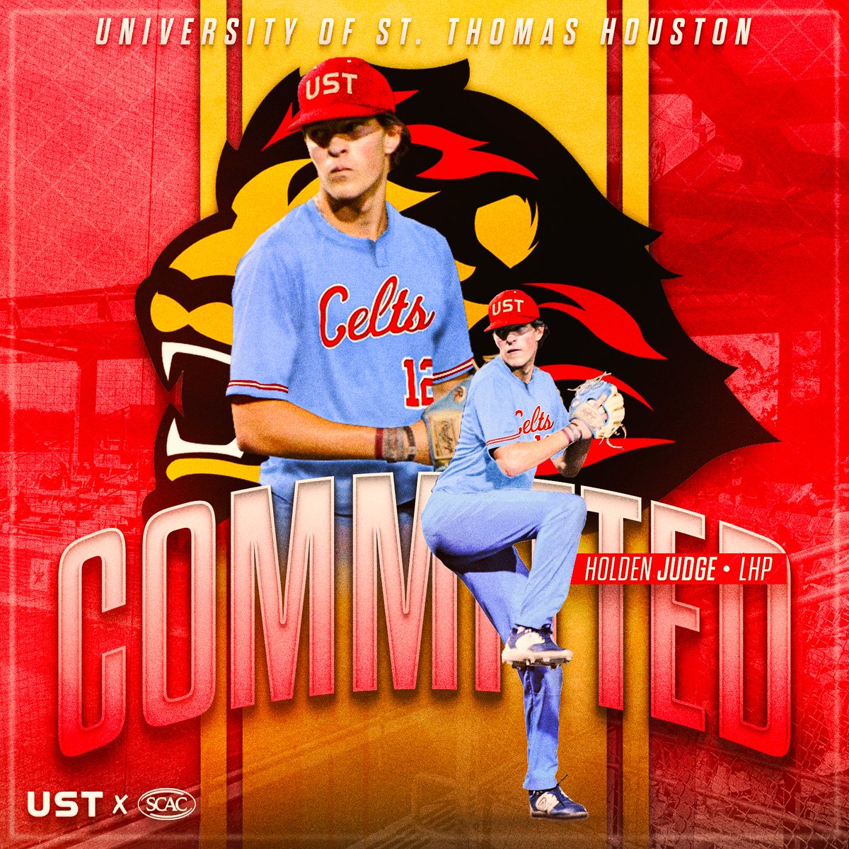 Holden Judge (@holdenjudge2) on Twitter photo I am blessed to announce my commitment to University of St Thomas! I want to thank God my family, friends, and coaches for making this possible! Go Celts 🦁
<a href="/Williams_Mike44/">Mike Williams</a> <a href="/TorryPeterson19/">Torry Peterson</a> <a href="/HPBAac/">Aaron Cunningham</a> <a href="/cpcavaliers/">College Park Baseball</a> I am blessed to announce my commitment to University of St Thomas! I want to thank God my family, friends, and coaches for making this possible! Go Celts 🦁
<a href="/Williams_Mike44/">Mike Williams</a> <a href="/TorryPeterson19/">Torry Peterson</a> <a href="/HPBAac/">Aaron Cunningham</a> <a href="/cpcavaliers/">College Park Baseball</a>