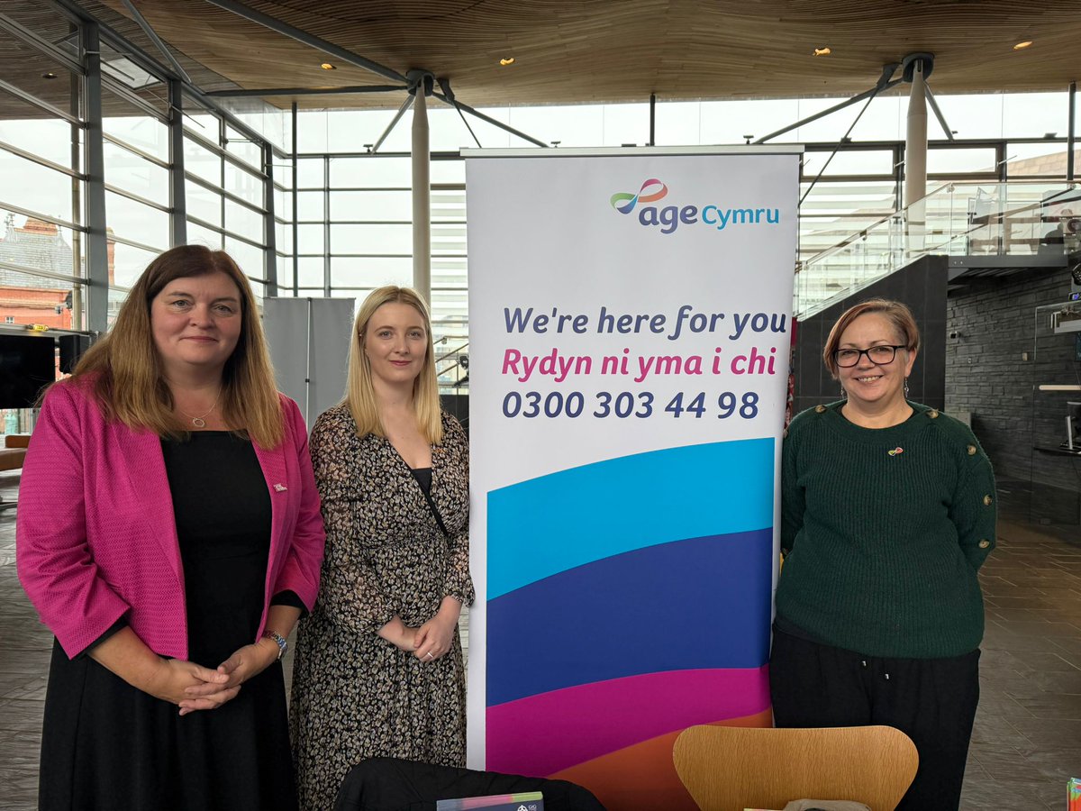AgeCymru's tweet photo. Great to chat with @Sioned_W @MickAntoniw1 @PeredurPlaidAS in the Farchand today about issues affecting older people across Wales. https://t.co/8NNrZw0kUw