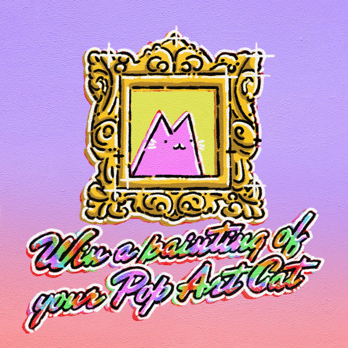 Pop Art Cats (@popartcats) on Twitter photo GIVEAWAY!!!
Every week, <a href="/mattchessco/">Matt Chessco</a> paints a lucky holder's Pop Art Cat.
To enter: Like, RT, Follow us, Post an image of your Pop Art Cat in the comments.
Announcing 2 winners in ∼24 hours. Tune in to Matt's livestream tomorrow (Wednesday) at 6 PM (NY time). GIVEAWAY!!!
Every week, <a href="/mattchessco/">Matt Chessco</a> paints a lucky holder's Pop Art Cat.
To enter: Like, RT, Follow us, Post an image of your Pop Art Cat in the comments.
Announcing 2 winners in ∼24 hours. Tune in to Matt's livestream tomorrow (Wednesday) at 6 PM (NY time).