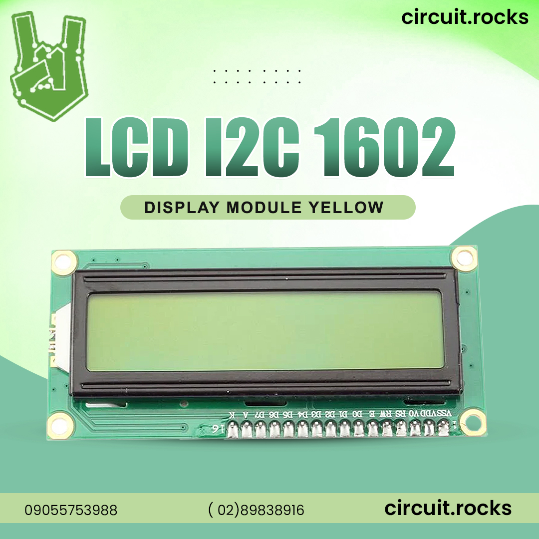 circuitrocks's tweet image. If you are looking to buy LCD I2C 1602 Display Module Yellow, Circuitrocks brings you the best quality.

Visit - shorturl.at/wFhtP

#lcdscreen #screen #display #module #yellow #moduleyellow #displaymoduleyellow #yellow #citrcuitrocks #circuitrocks #displaymodule #yellow