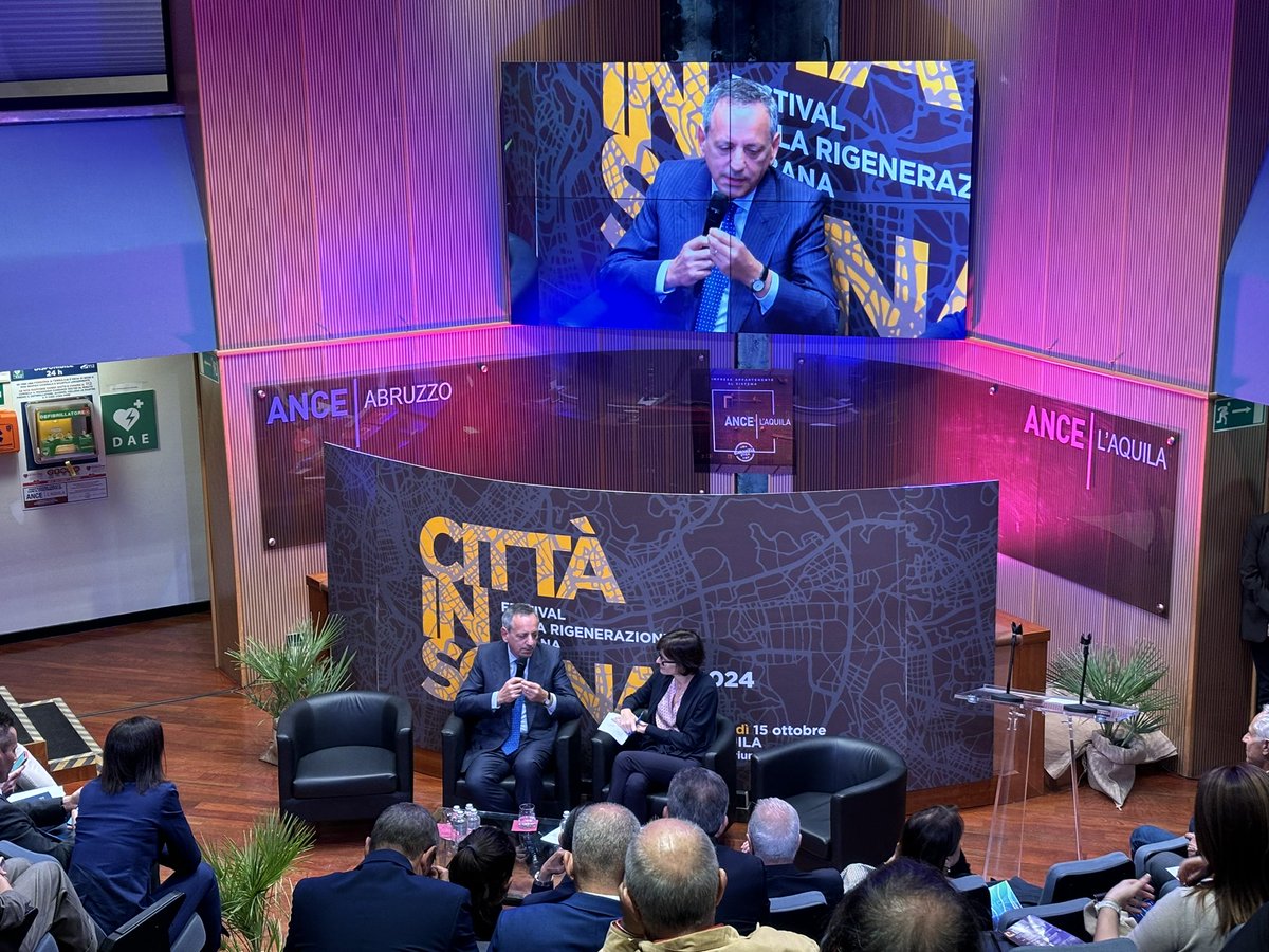 📍 tappa L’Aquila 
Conclude i lavori della mattina Enrico Ricci, Presidente Ance Abruzzo