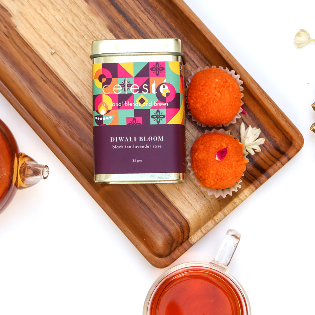 ✨ Celebrate the festive season with our Diwali Bloom tea blend! This luxurious loose-leaf tea combines soothing lavender and delicate rose petals, perfect for warm gatherings with loved ones. 🌸✨

Enjoy the calming aroma and embrace the joy of Diwali! 🫖💖