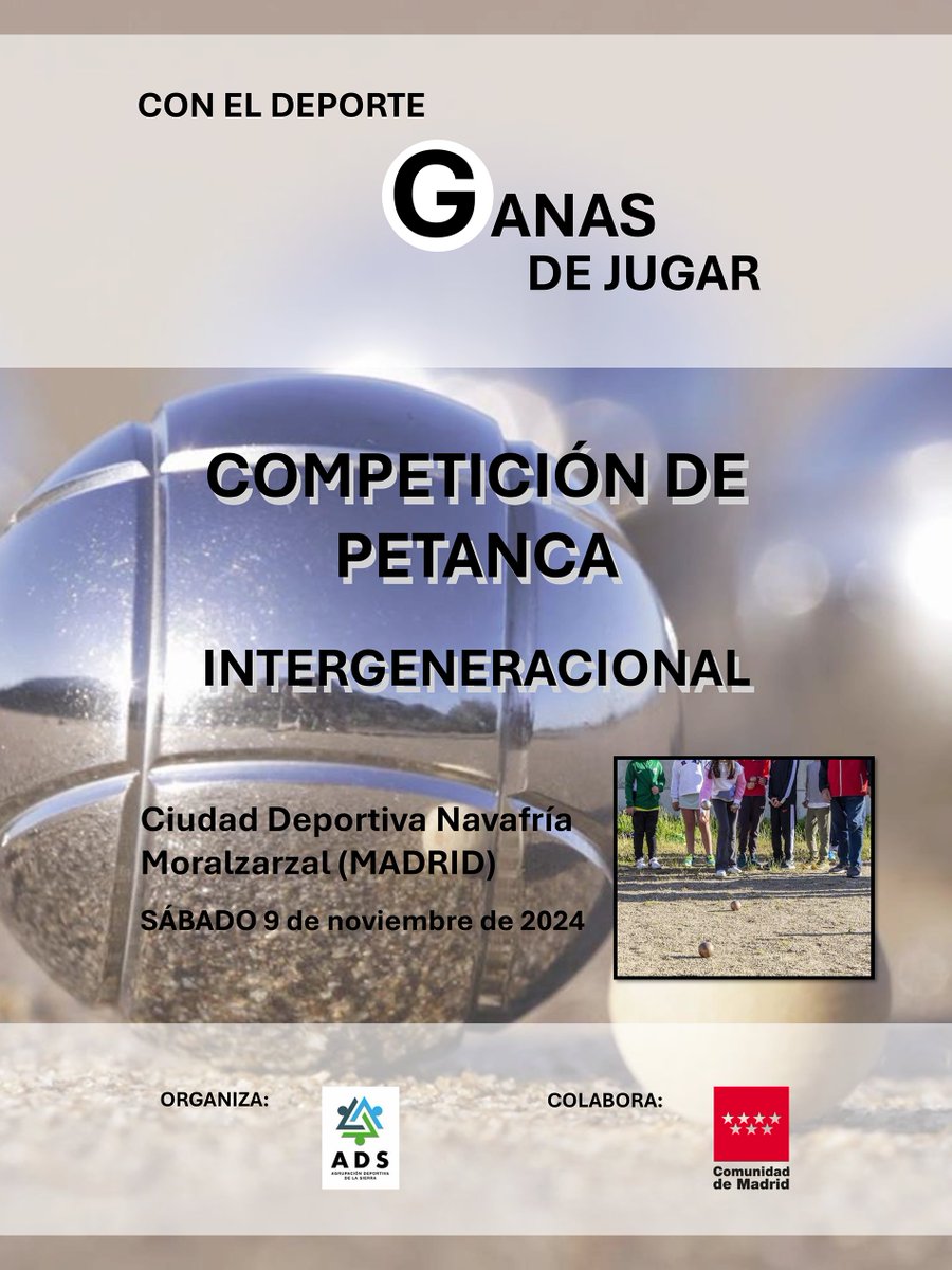 Actividades para mayores de 65 años organizadas por la <a href="/ADSierraES/">ADSierra</a>.

🔹 🚶‍♂️ Ruta de senderismo en Collado Villalba 🗓️ Sábado 26 de octubre.
🔹 🎳 Petanca en Moralzarzal 🗓️ Sábado 9 de noviembre.

📩 Inscripciones en jrosell@ayto-torrelodones.org 

Más info: lc.cx/v0gNup