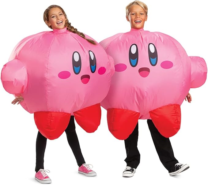 videogamedeals's tweet photo. Disguise Kirby Inflatable Costume For Kids, Official Kirby Inflating Jumpsuit And Fan Up To Kid's Medium $47.58 via Amazon (Prime Eligible). https://t.co/0KeP41mRse https://t.co/BbMPi5SeCO