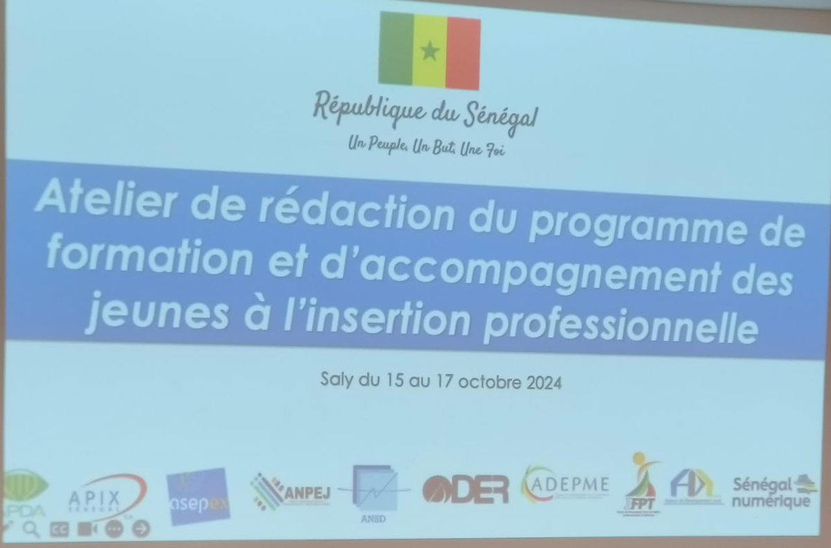 fondsfpt's tweet photo. Atelier de Rédaction du Programme d'Accompagnement à l'Insertion Professionnelle des Jeunes
#APDA #ADL #ANSD #ANPEJ #ASEPEX #APIX #SENUM #DER/FJ #ADEPME #3FPT https://t.co/ir7bssBnCm