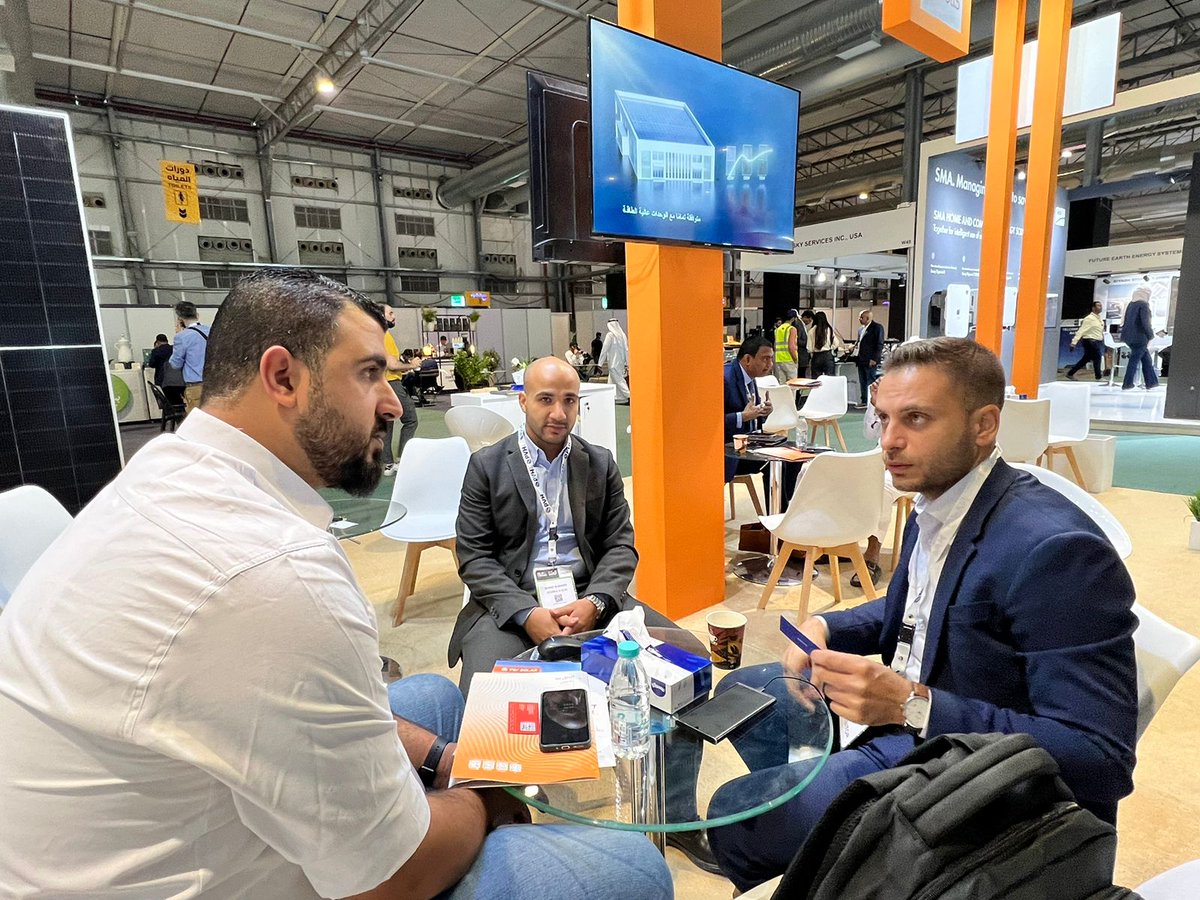 Solis_Mea's tweet photo. Day 1 at @solarshowksa if off to a good start! 🌞 

Customers are engaging with our Solis experts while exploring our innovative energy solutions. 

We're excited to welcome you today and tomorrow for the final day—don't miss out! @PowernSun

#SolisInverter #SolarStorageKSA https://t.co/PBOoyHJFtg