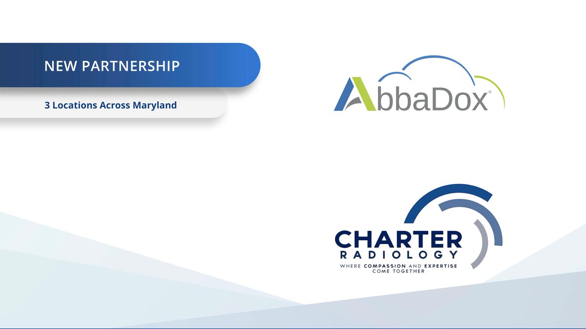 AbbaDox's tweet image. Excited to welcome Charter Radiology to the AbbaDox family! Looking forward to our Go-Live and all the great things ahead.
#WorkflowSolutions #RadiologyExcellence #NewPartnership #RIS