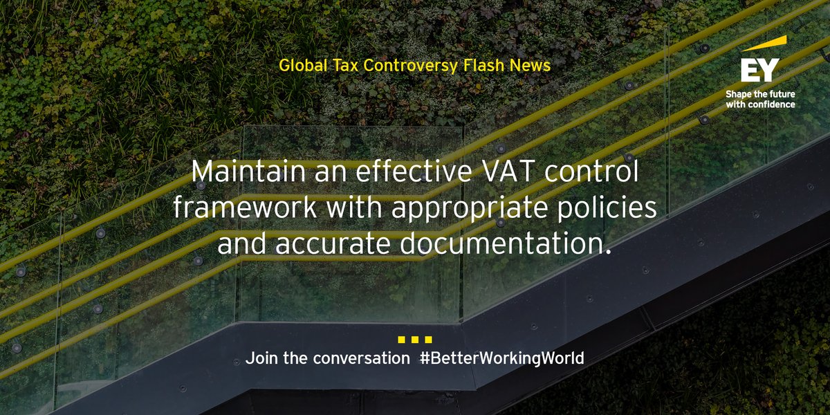Navigating the digital tax landscape? Real-time VAT reporting is here, and it's rigorous. 

AI is changing the game for tax audits, and your VAT control framework is a key piece of your tax risk management approach. 
go.ey.com/4eHsg4N

#FutureOfTax