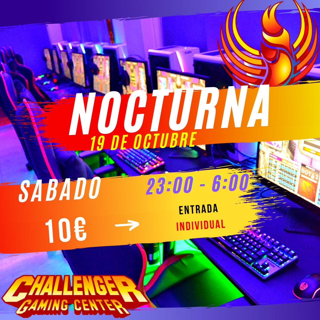 ¡ESTE SABADO NOCTURNA!

VENTE Y PASALO GENIAL JUGANDO TODA LA NOCHE🔥🔥

PLAZA LIMITADAS SOLO QUEDAN 10.

MD PARA RESERVAR