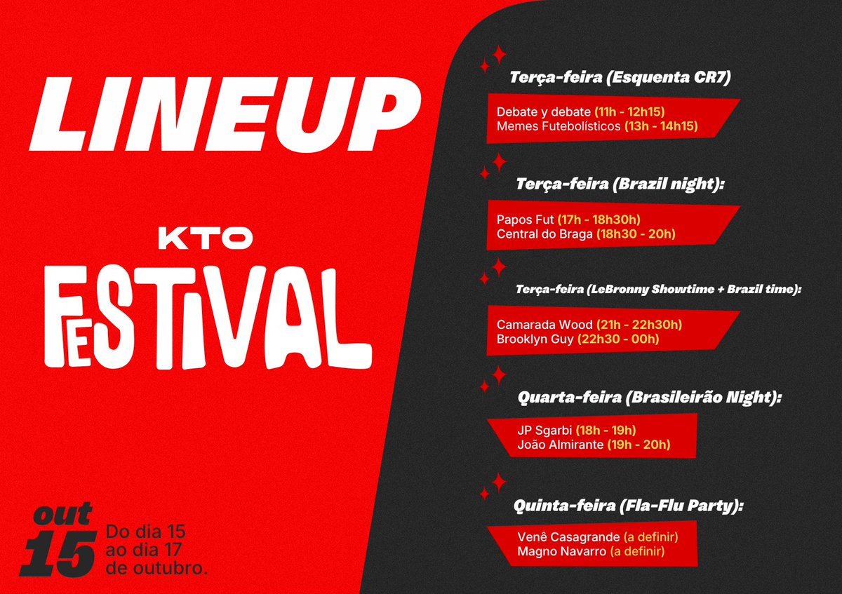 KTO_brasil's tweet photo. O MOMENTO MAIS ESPERADO DA SEMANA!

Esses serão os craques vão invadir o nosso perfil, resenhar com vocês, jogar confetes (quer dizer, freebets) e festejar o #40KTO! 😍

Começa agora às 11h, com as feras do @debateydebate!

SE ISSO É UM SONHO, NÃO ME ACORDE! https://t.co/qHWPmWEtau