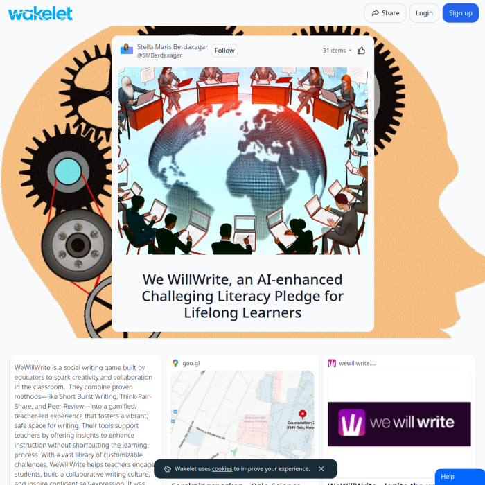 👩‍🏫✍️🤖We WillWrite, an AI-enhanced Challeging Literacy Pledge for Lifelong Learners, a <a href="/wakelet/">Wakelet 💙</a> collection with assorted resources  #GenAI 🌊#Curation <a href="/wewillwrite_com/">WeWillWrite</a>.
wp.me/pYpfu-2eG