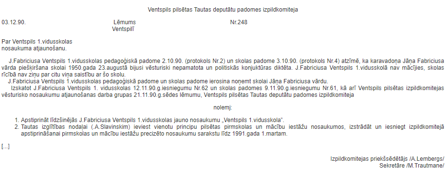 Mēs pirmajā videnē ar šo tikām galā jau 1990.gadā. Ir tak citi personāži ar ko lepoties.