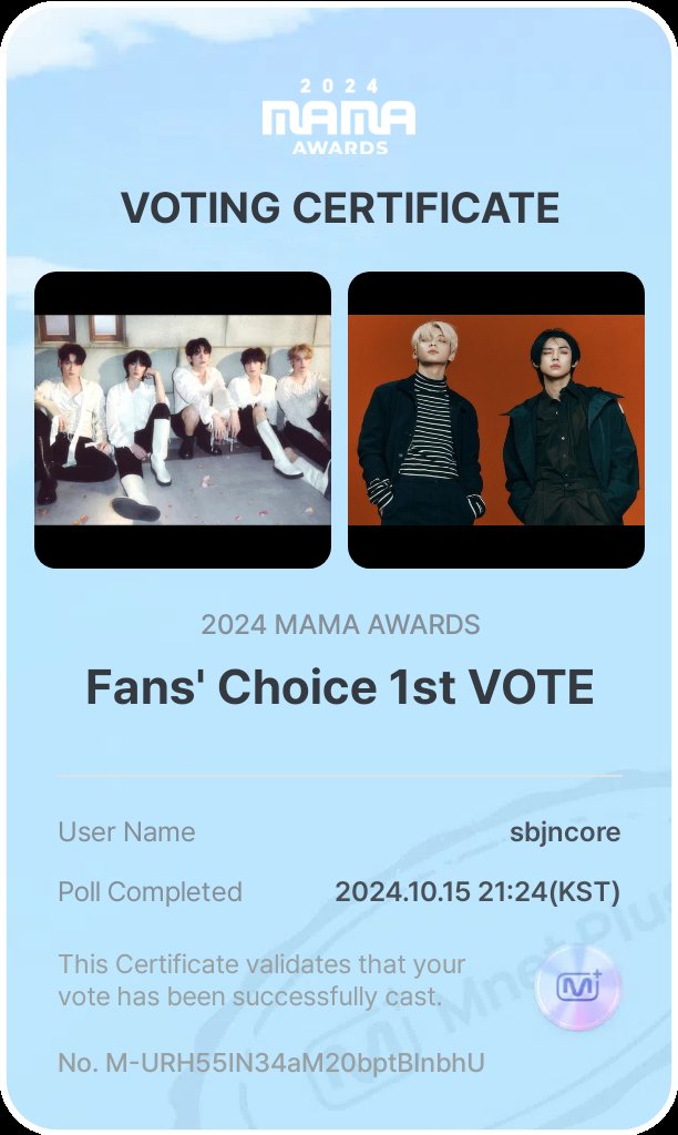 #2024MAMAVOTE
#tomorrowxtogether