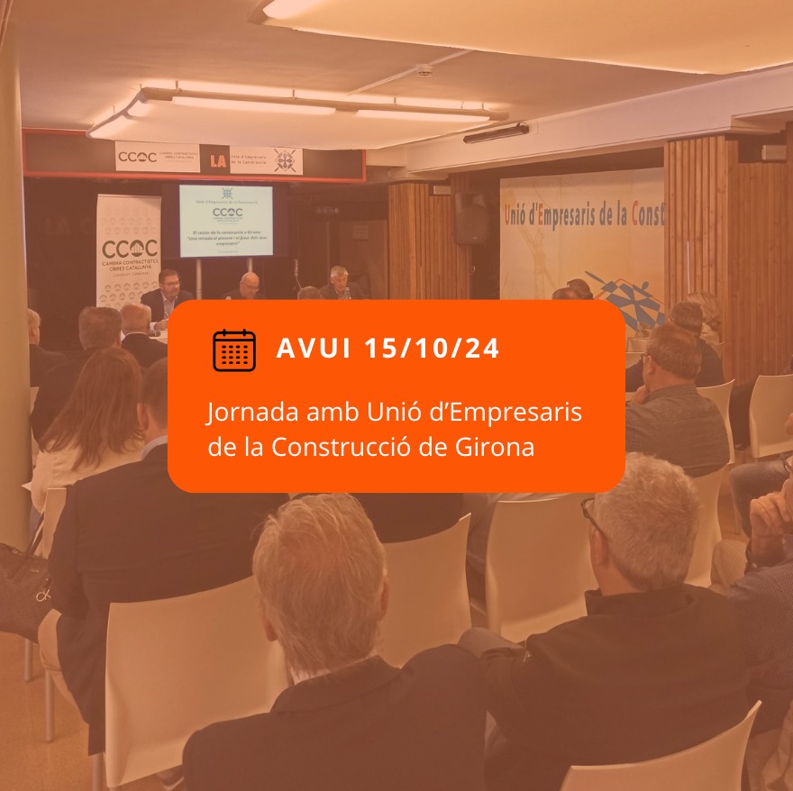 ☝🏼🏗️Avui REHATEC ha assistit a la jornada "El sector de la construcció a Girona: Una mirada al present i al futur dels seus empresaris", organitzada per la Unió d'Empresaris de la Construcció de Girona (UEC) i la Cambra de Contractistes d'Obres de Catalunya (CCOC).
<a href="/CambraContCat/">Cambra de Contractistes d'Obres Catalunya</a>