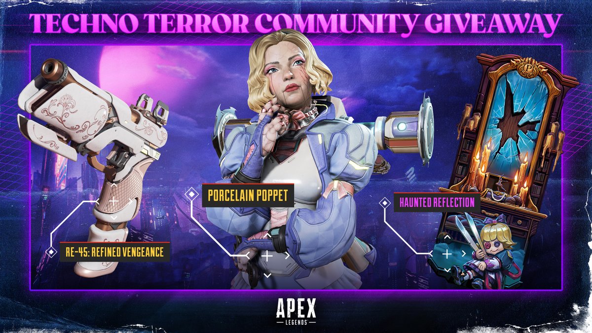 🎁#Giveaway 🎁

Pour Halloween je vous file 3 skins #ApexLegends  sur n'importe quel support, merci <a href="/EAFrance/">EA France</a>!!
1 Skin RE45, 1 Skin Wattson, 1 Bannière

Pour participer : 
➡️Follow <a href="/oraxe_/">oraxe</a> 
➡️ RT le tweet

TAS le 18/10 le soir