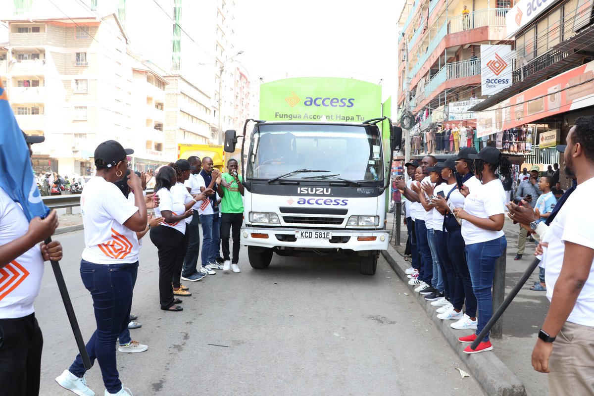 AccessBankKenya's tweet photo. Waan Joognaa Easlteigh! Tumefika Eastleigh!
Today, we flagged off the Access Bank Kenya #WeLoveSMEs Eastleigh Branch Caravan. We will be touring all corners of Eastleigh to spread awareness of our new branch, where customers can access the Best FX rates, Money transfer services through Access Africa, Shortcodes / Tills, and Loans to boost their biashara, as emphasized by our Head of SME Banking, Edgar Egesa during his address.
We are bringing banking closer to you, Usiwachwe Nyuma, stay on the lookout for our team in a town/market or branch near you. Open an account instantly and get your questions answered. To open an account, click here https://t.co/Bj7GtVRTe4
#AccessMore #MoreThanBanking