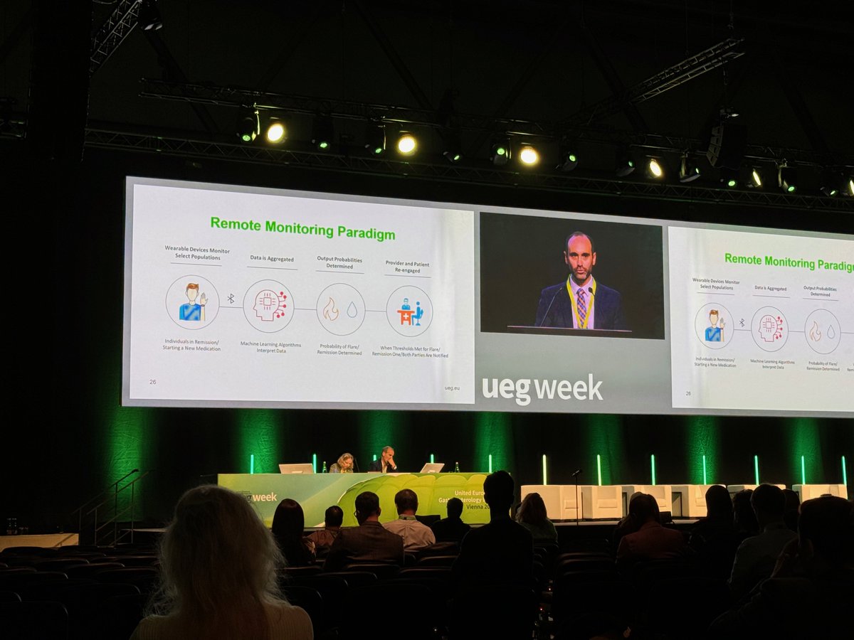 Kotlarz Lab (@kotlarz_lab) on Twitter photo Exciting insights from <a href="/RobertHirten/">Robert Hirten MD</a> on the potential of wearable optical and sweat devices to identify digital biomarkers for predicting flares in #IBD. A promising step forward for personalized healthcare!
#my_UEG #uegweek2024 Exciting insights from <a href="/RobertHirten/">Robert Hirten MD</a> on the potential of wearable optical and sweat devices to identify digital biomarkers for predicting flares in #IBD. A promising step forward for personalized healthcare!
#my_UEG #uegweek2024