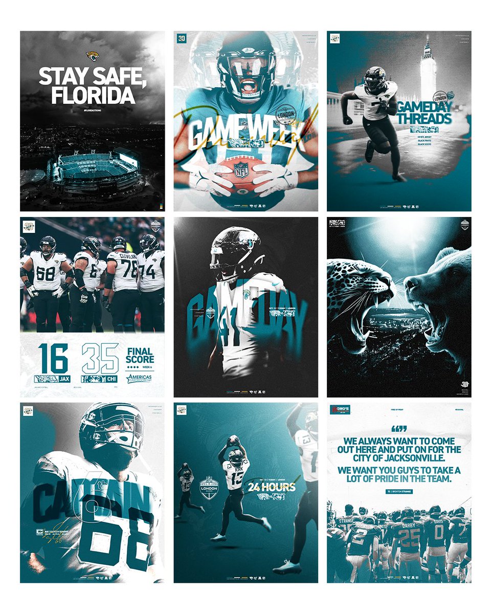 DevCarvajal's tweet photo. Week 6 Social Creative 🎨🐆

#DUUUVAL #NFLCreative https://t.co/Rg1mwrfgya