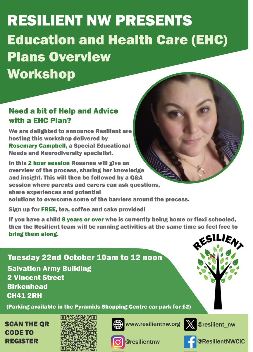 There's a few spare places for our fully funded EHC plan workshop next week Tues 22nd Oct 10am to 12 noon.
Click to register 
bit.ly/4eT04LZ