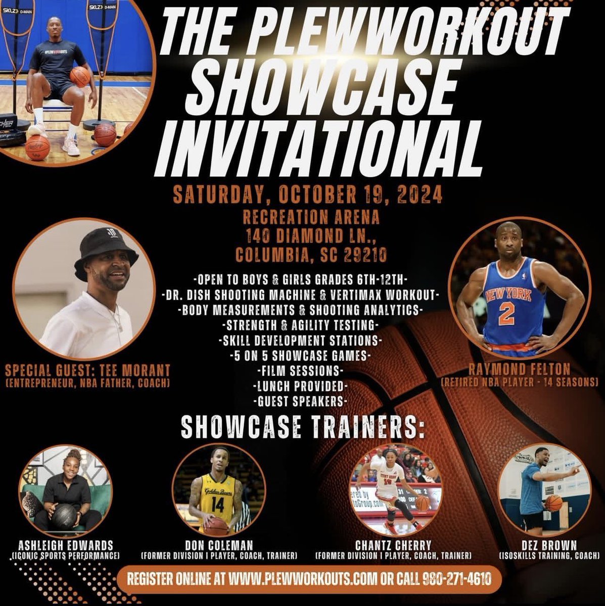 Coach Lew (@p_lewis32) on Twitter photo MAJOR EVENT 🏀 I’m excited to have these elite trainers on board along with two great special guest, retired @nba player after 14 seasons @feltonelite_ and @nba dad <a href="/21_teemo/">Tee Morant</a> 🤝 Register online at plewworkouts.com ONLY ACCEPTING 20 PLAYERS PER CLASS, LET’S WORK‼️ MAJOR EVENT 🏀 I’m excited to have these elite trainers on board along with two great special guest, retired @nba player after 14 seasons @feltonelite_ and @nba dad <a href="/21_teemo/">Tee Morant</a> 🤝 Register online at plewworkouts.com ONLY ACCEPTING 20 PLAYERS PER CLASS, LET’S WORK‼️