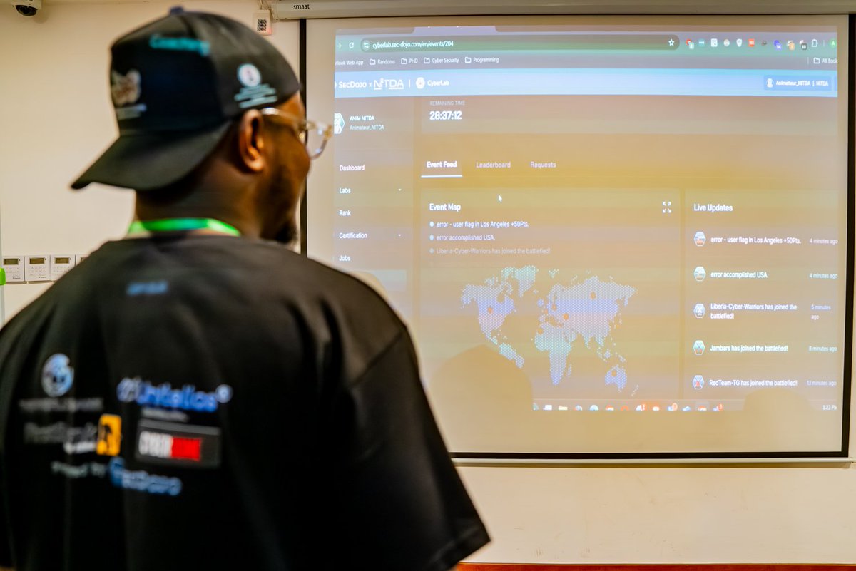 NITDANigeria's tweet photo. The competition is heating up at the #ECOWASCybersecurity Hackathon! 

30 hours of non-stop race to develop top-notch cybersecurity solutions, curiosity is at an all-time high!

Who is leading the charge? If you are as curious as we are, visit https://t.co/DylJGHb6bl to find out who is topping the leaderboard!
