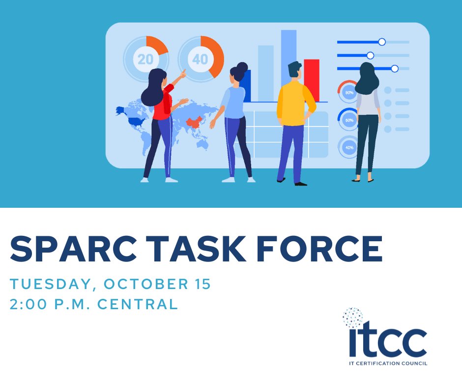 Join the SPARC Task Force today as they dive into the next Recertification Model. The group will be begin defining the next recertification model type, the membership fee based model. 

Visit the event page here:
itcertcouncil.org/members/events/