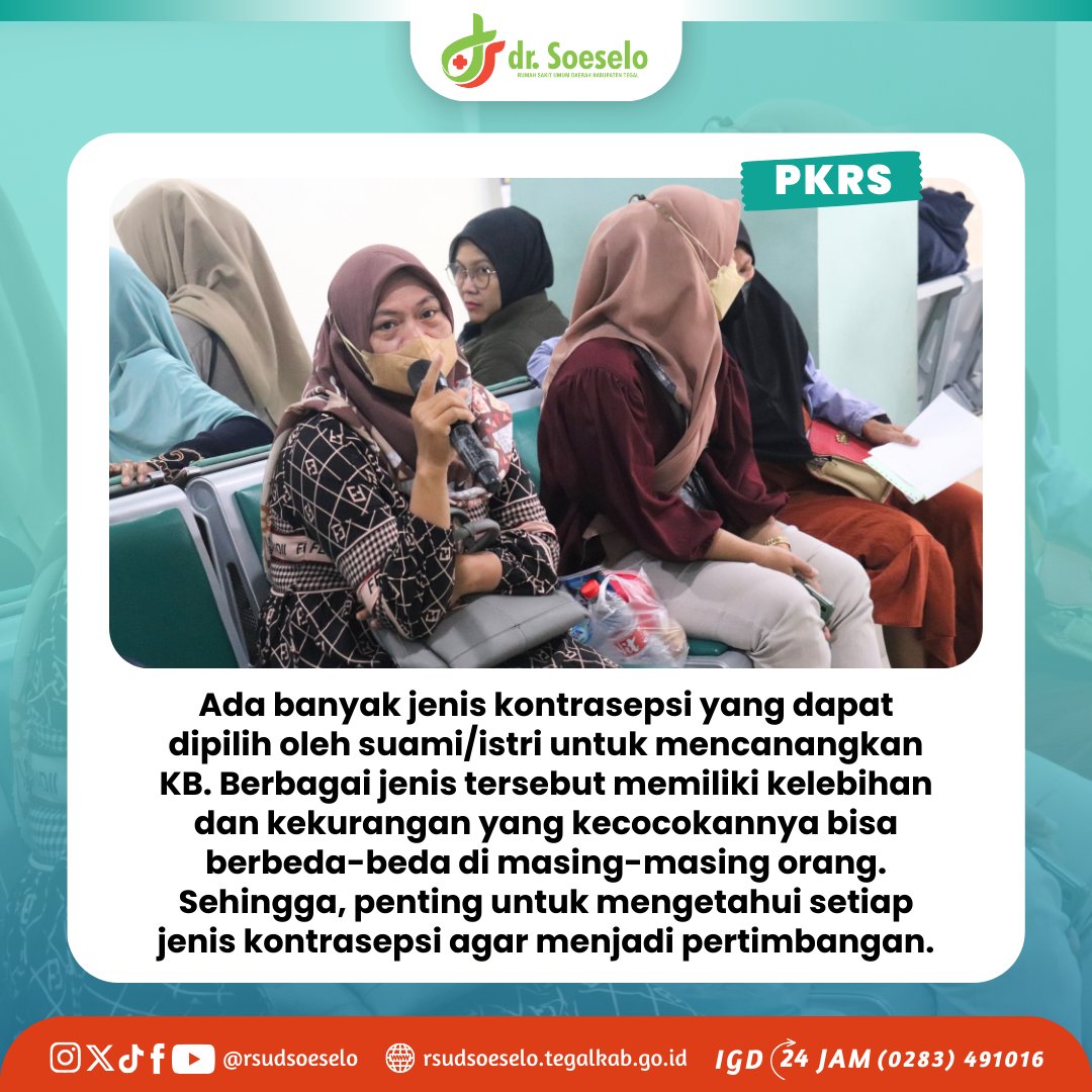 rsudsoeselo's tweet image. Padahal selain pilihan yang beragam, efek sampingnya dapat diminimalisir dengan memilih KB yang cocok dan nyaman, serta perlunya partisipasi suami untuk dapat ber-KB. Lalu, apa saja jenis kontrasepsi yang penting untuk kita ketahui? Yuk, simak!
#rsudsoeselo #pkrs #kb #kontrasepsi