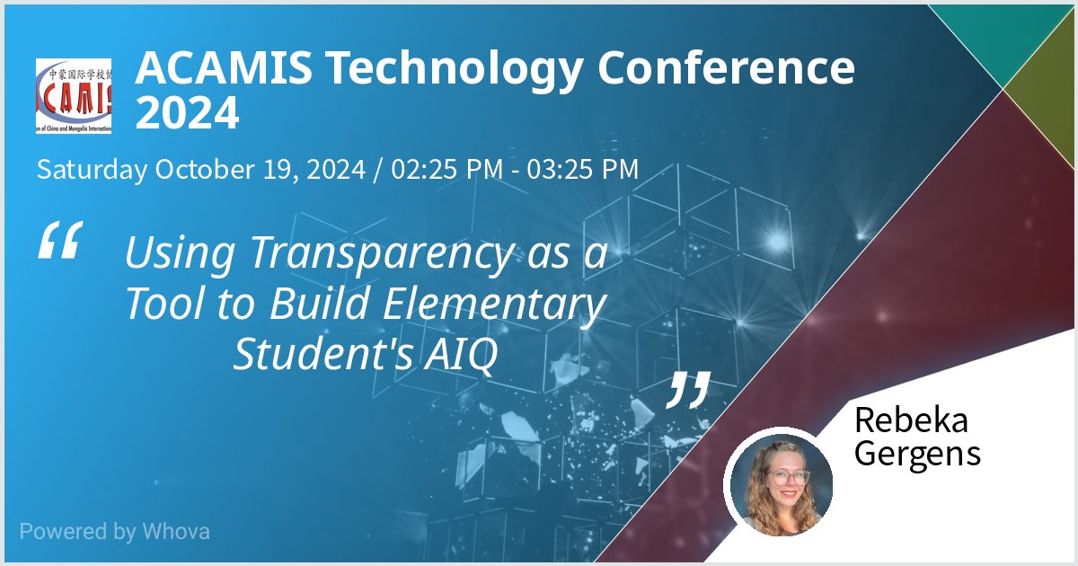 This weekend I am speaking at ACAMIS Technology Conference 2024. Please check out my talk if you're attending the event!  - via #Whova event app #acamis #edtech #ai