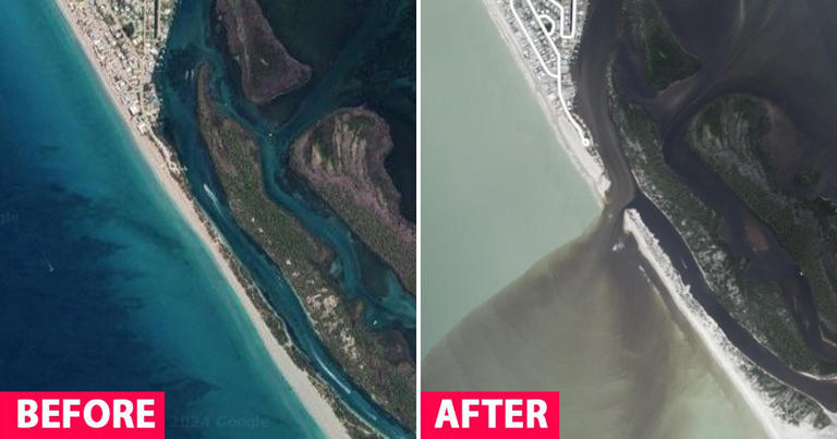 New satellite images reveal just how much #miltonhurricane  reshaped Florida’s coastline.

Pictures: Google/NOAA
