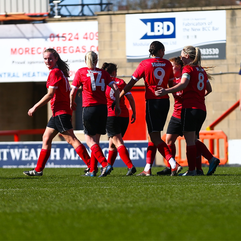 MorecambeFC's tweet photo. The @ShrimpsWomen will play their first Mazuma match of the season on Sunday 27 October against Hindley Juniors Women 🏟️

#UTS 🦐 | #MORvHIN