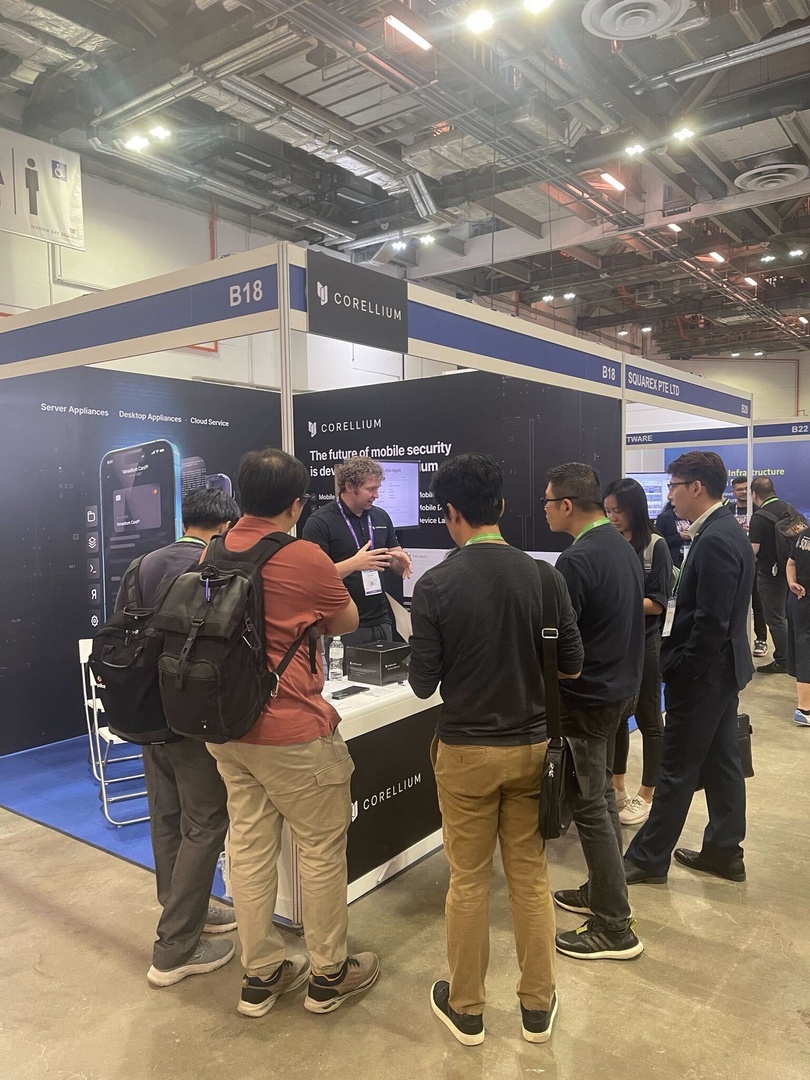 CorelliumHQ's tweet image. We are here at #GovWare Booth B18 - lets talk next level #mobilesecurity and see how we help government agencies and service providers conduct cutting-edge mobile vulnerability research, app penetration testing, and malware analysis.
#GovWare2024