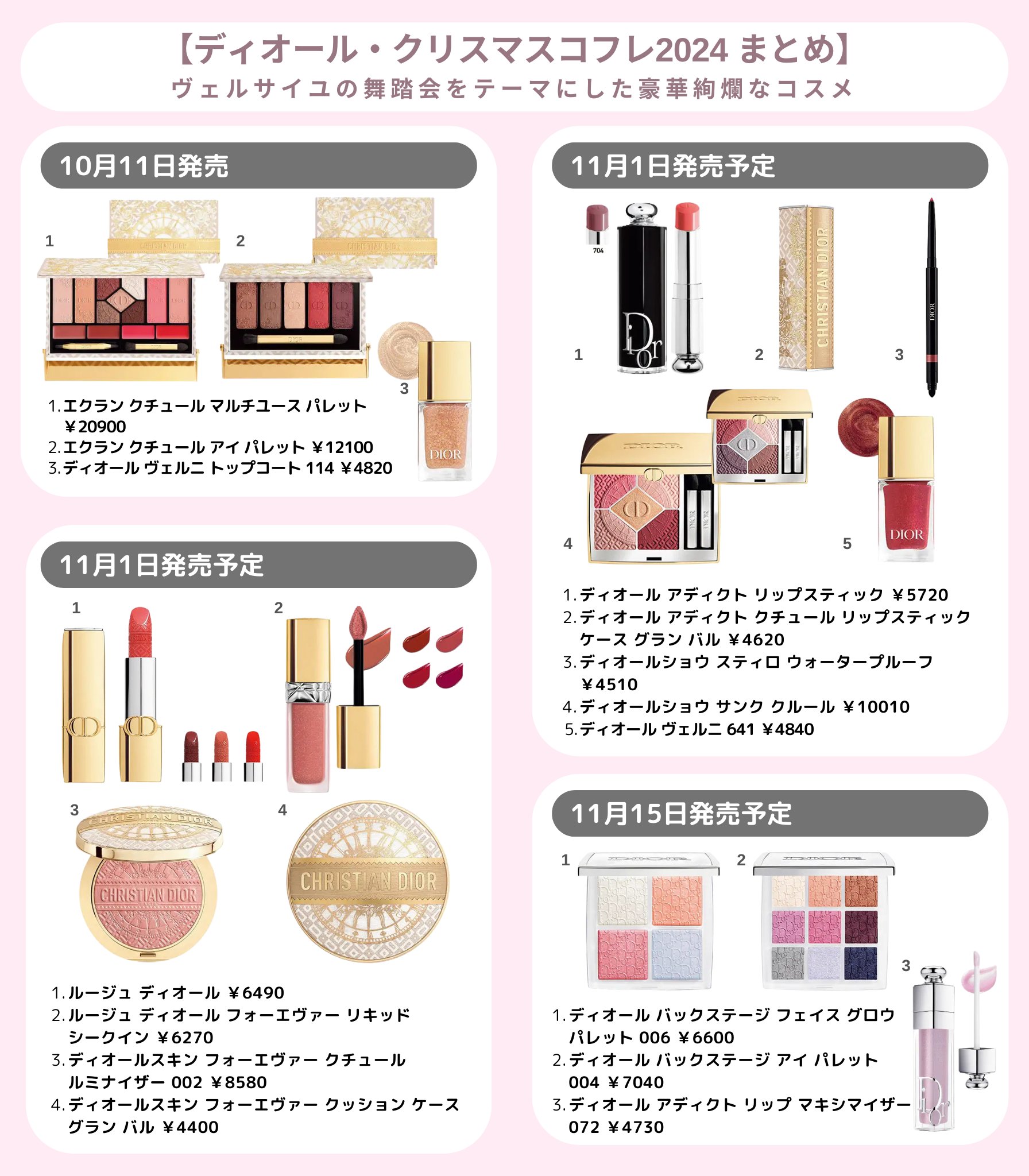DIORクリスマスコフレ2024 マルチユースパレット【新品未使用】 新品未使用》Dior クチュールマルチユース 2024 クリスマスコフレ