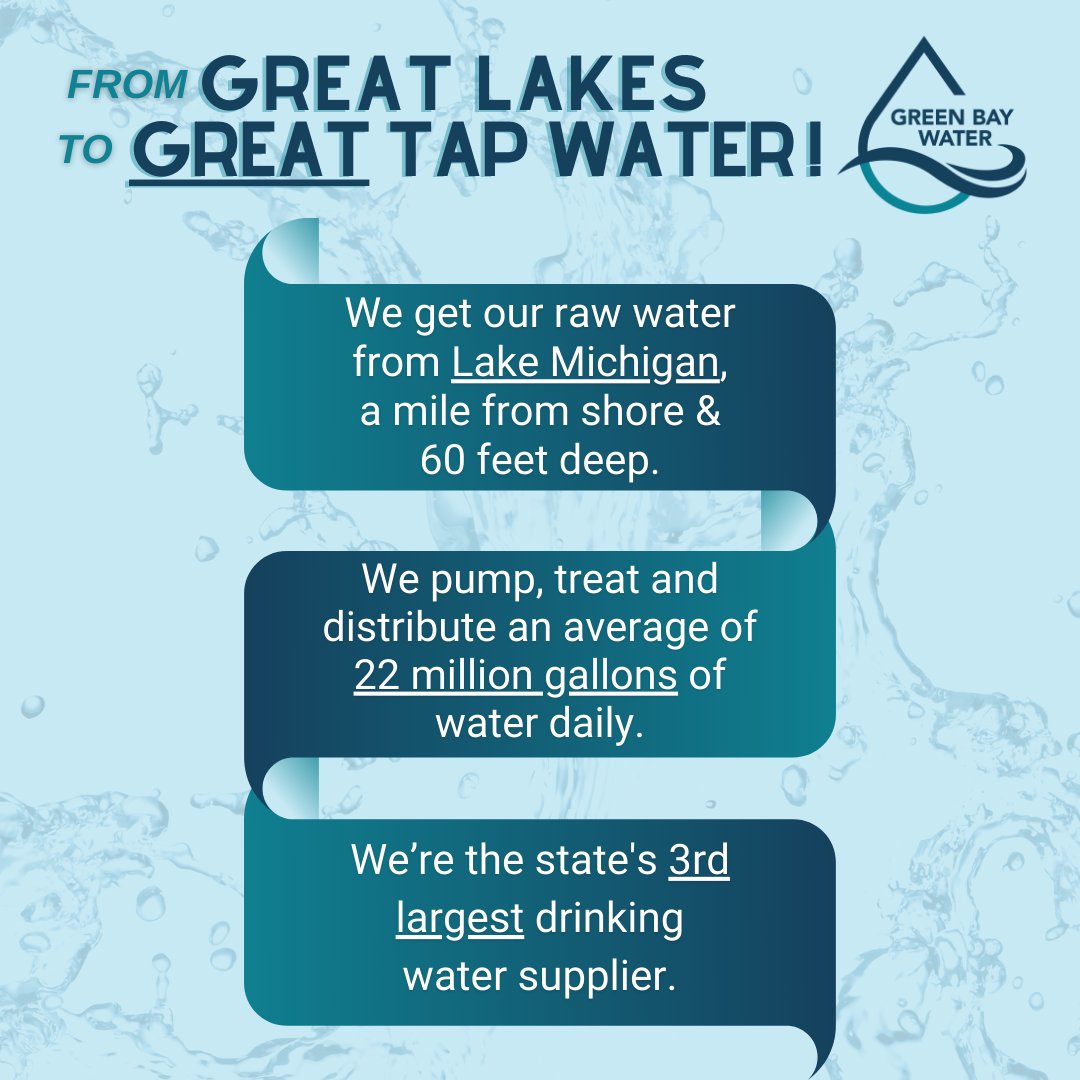 Green Bay Water on X: &ldquo;A safe and reliable drinking water utility 