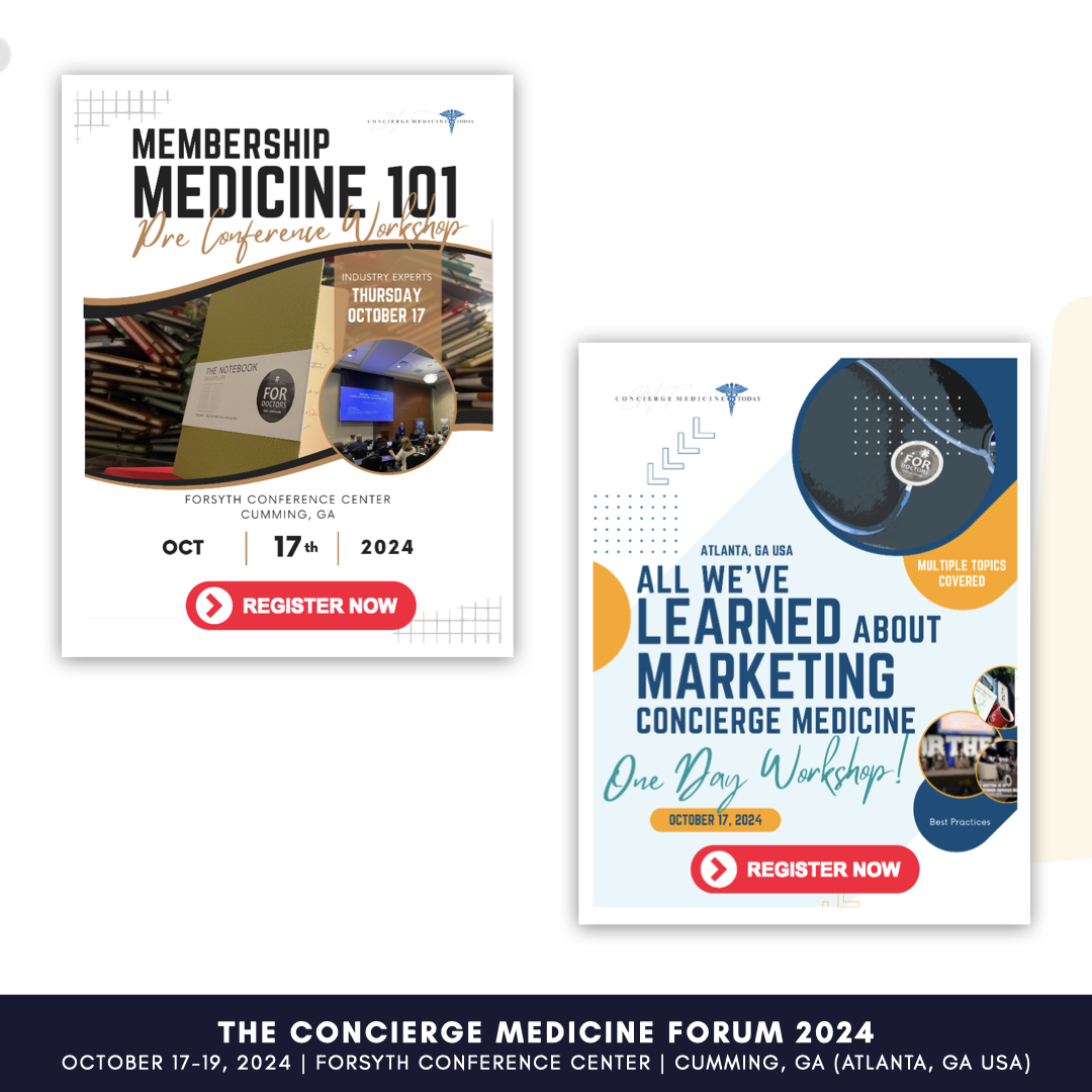 Ready to unlock the secrets to attracting more patients? The Concierge Medicine Forum 2024 holds the key. Wait 'til you see what’s in store! 👀

2 more days left! See you there! 👋