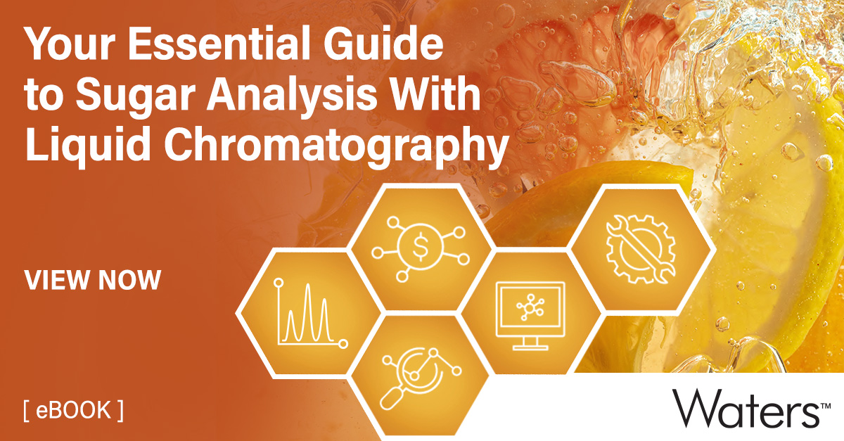 NewFoodMag's tweet image. AD | Find out how Waters #LiquidChromatography unveils the mysteries of sugar separation, retention, and detection. Use our comprehensive eBook as a guide through the world of #SugarTesting. View now: bit.ly/4f154y0