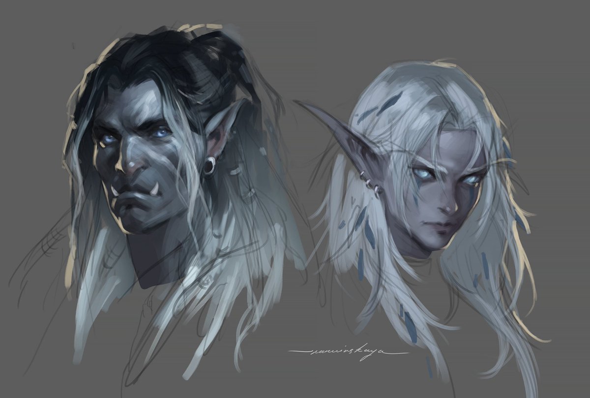 narninskaya_art's tweet image. Doodle with my warcraft ocs!