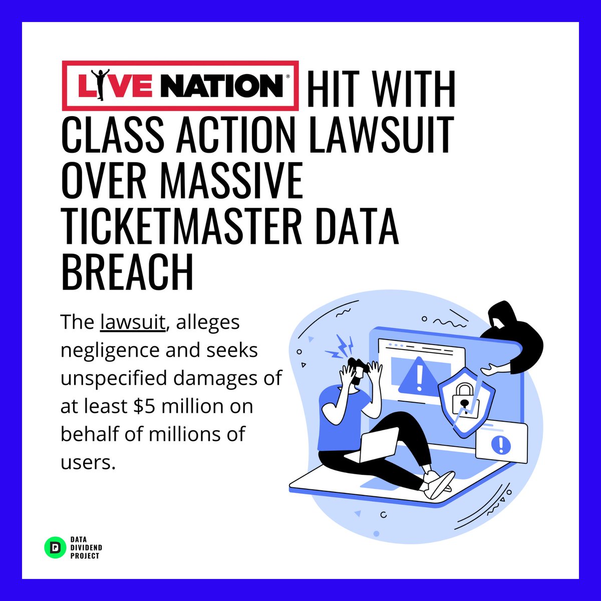 The lawsuit faults Ticketmaster for failing to protect the personal information of up to 560 million users.

Link: hollywoodreporter.com/business/busin…