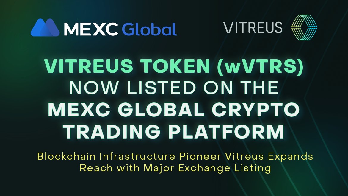 We’re thrilled to announce that Vitreus’ wVTRS token is officially listed on MEXC Global, one of the world’s leading cryptocurrency exchanges! This exciting milestone opens up new opportunities for both developers and investors to engage with the powerful Vitreus ecosystem.