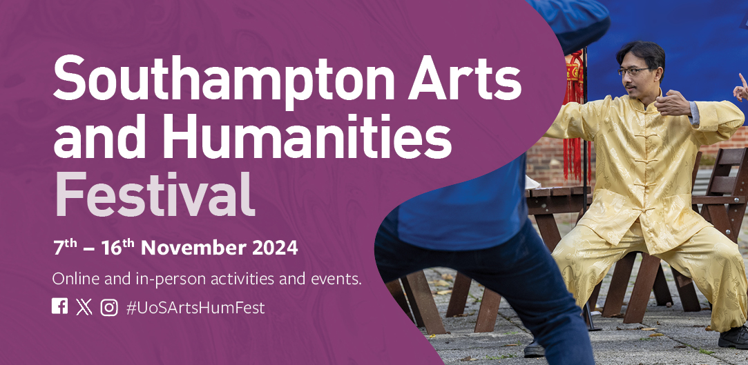 UoS Public Engagement (@uos_engagement) on Twitter photo Southampton Arts and Humanities Festival is returning to <a href="/unisouthampton/">University of Southampton</a> this November!
Start exploring the programme and book your tickets!
👉 Visit southamptonartshumfest.co.uk
🗓️ 7th - 16th November 2024
📍 Southampton, in-person and online
#UoSArtsHumFest #WeAreUoS Southampton Arts and Humanities Festival is returning to <a href="/unisouthampton/">University of Southampton</a> this November!
Start exploring the programme and book your tickets!
👉 Visit southamptonartshumfest.co.uk
🗓️ 7th - 16th November 2024
📍 Southampton, in-person and online
#UoSArtsHumFest #WeAreUoS