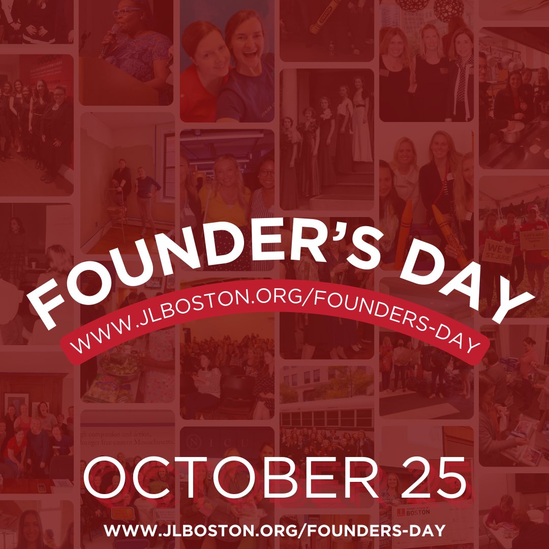 We’re just 🔟 days away from Founder's Day, a time to honor the incredible legacy of the Junior League of Boston! 

Join us in celebrating our founders by making a donation today at jlboston.org/founders-day. Together, we can continue to create lasting change!