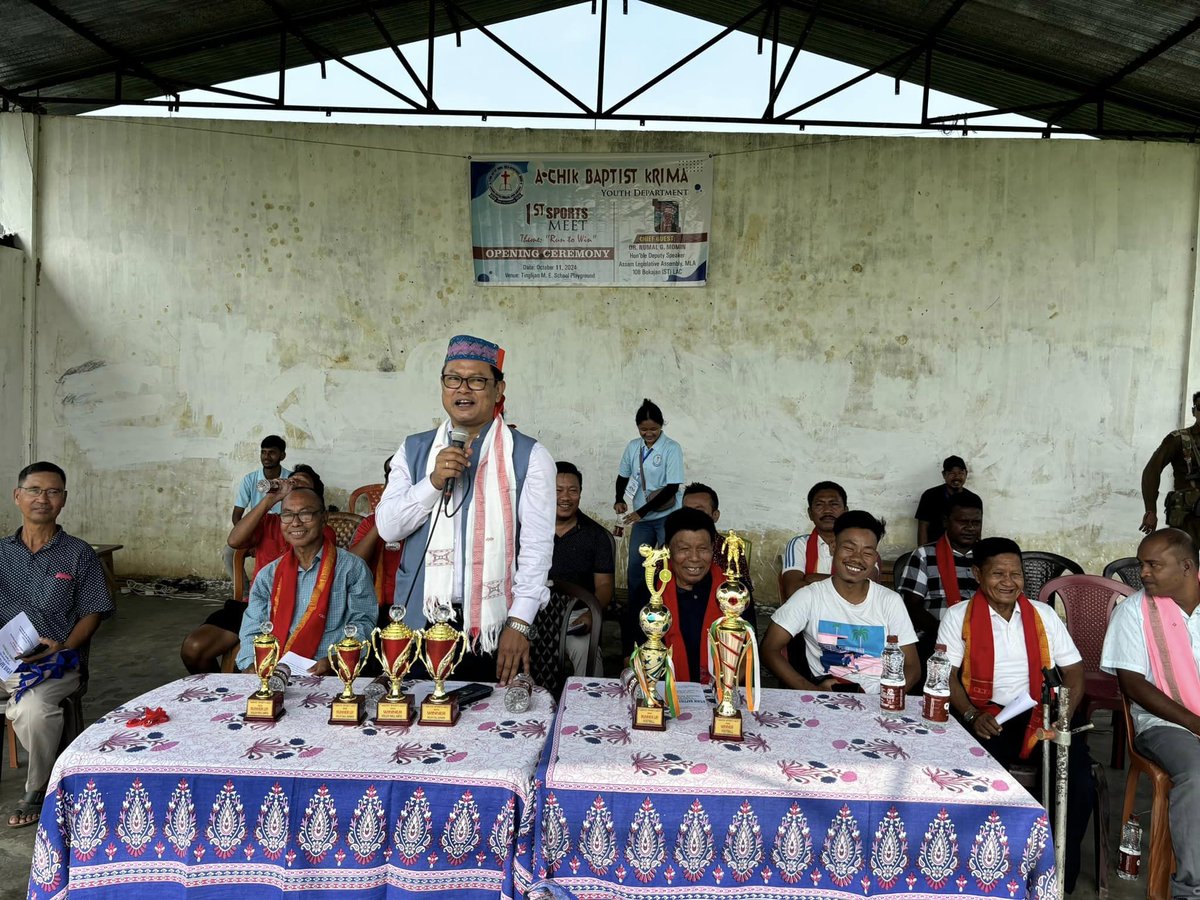 DrNumal's tweet image. Honored to inaugurate the A'chik Baptist Krima Youth Department's 1st Sports Meet at Tinglijan M.E. School! Great to see such enthusiasm and teamwork! 🏆💪

#YouthLeadership #SportsMeet #CommunitySpirit #Teamwork #EmpowerYouth