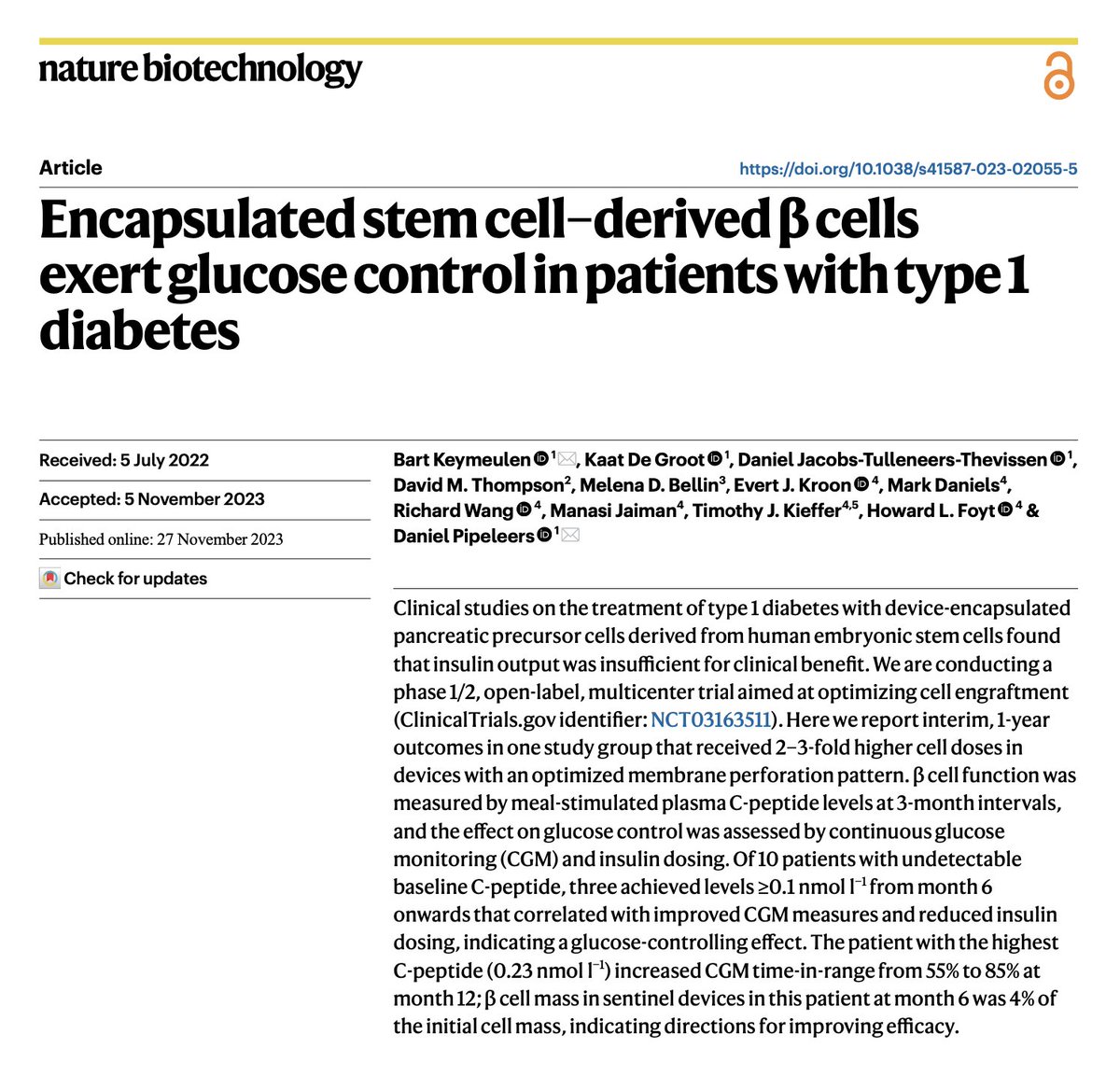 _jdevos_'s tweet photo. Encapsulated stem cell–derived β cells exert glucose control in patients with type 1 diabetes.

https://t.co/8WfQmQblz8 https://t.co/H2NFOM38HO