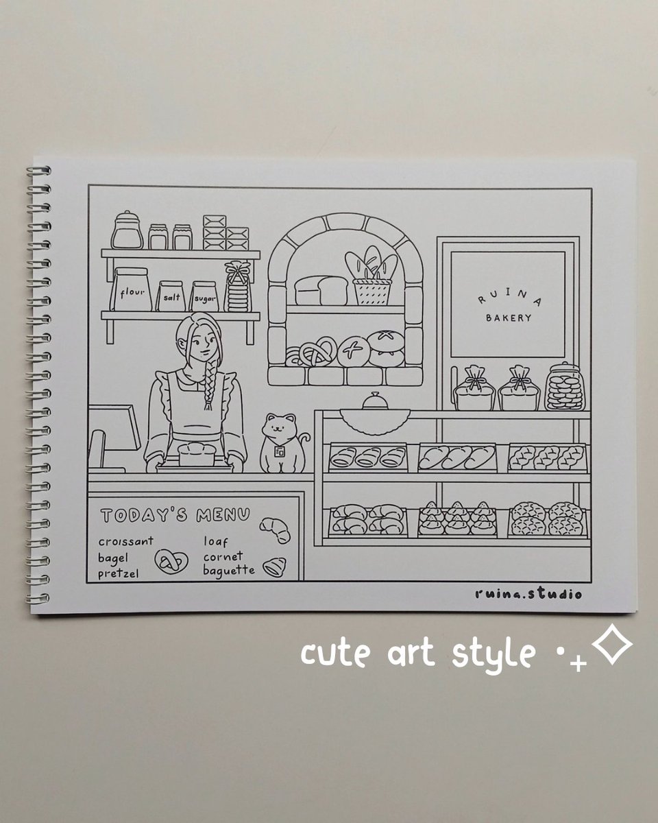 ruinastudio's tweet photo. Hai gais aku baru launching buku mewarnai nih😆 Seru banget buat yang suka mewarnai atau buat mengisi waktu luang loh😉 Kertasnya tebel bisa diwarnai pake pensil warna, alcohol marker, dll. Gambarnya juga lucu lucu loh😽 Bisa dicekout di toko oren dan tiktok shop yaa✨ https://t.co/6RpVAc7GXX