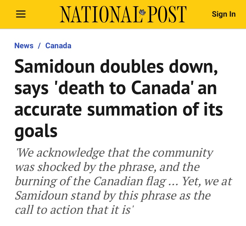 RaquelDancho's tweet image. The headline says it all.

The Liberal government must ban this terrorist organization. 

#cdnpoli
